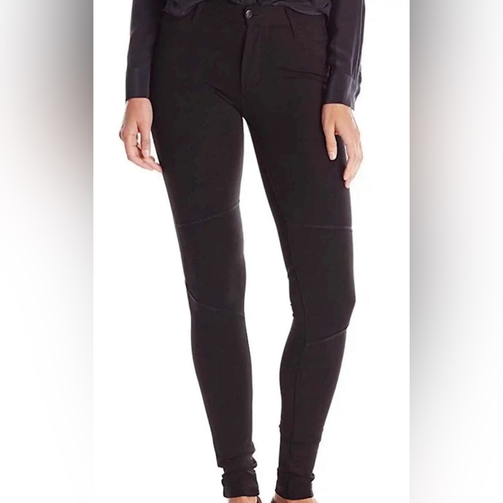 Joe’s Jeans Pieced Front Seamed Leg Black Mid-weight Ponte Mid-rise Jeans